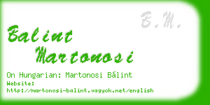 balint martonosi business card